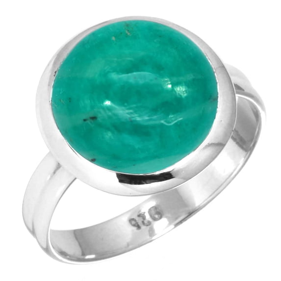 Natural Amazonite Ring 925 Sterling Silver Handmade Jewelry
