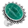 thumbnail image 1 of Natural Amazonite Ring 925 Sterling Silver Handmade Jewelry, 1 of 6