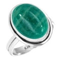 thumbnail image 1 of Natural Amazonite Ring 925 Sterling Silver Handmade Jewelry, 1 of 6