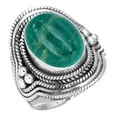 thumbnail image 1 of Natural Amazonite Ring 925 Sterling Silver Handmade Jewelry, 1 of 6