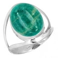 thumbnail image 1 of Natural Amazonite Ring 925 Sterling Silver Handmade Jewelry, 1 of 6