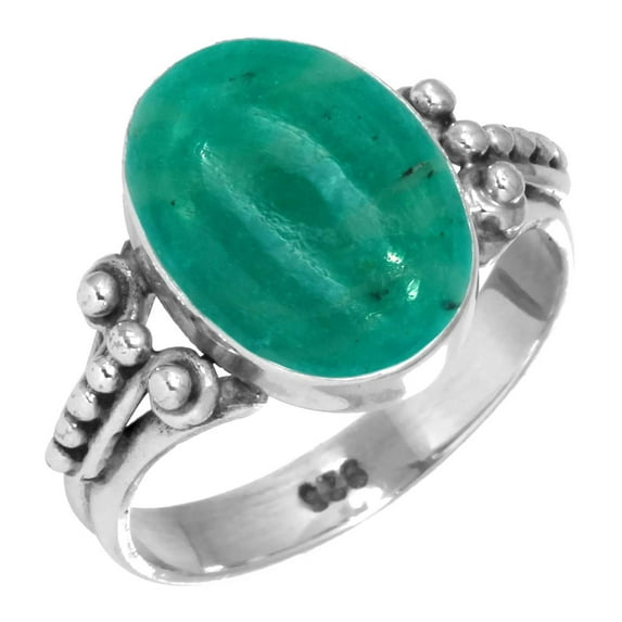 Natural Amazonite Ring 925 Sterling Silver Handmade Jewelry