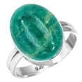 thumbnail image 1 of Natural Amazonite Women Jewelry 925 Sterling Silver Ring, 1 of 6