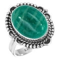 thumbnail image 1 of Natural Amazonite Women Jewelry 925 Sterling Silver Ring, 1 of 6