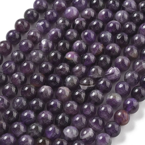 Natural Amethyst Beads Strands Round 8~8.5x8~8.8mm Hole: 1.2mm 46~48pcs/strand 14.96~5.35''(38~39cm) diy diy