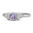 thumbnail image 1 of Natural Amethyst Bezel Set 925 Sterling Silver Boho Women Valentines Day Gifts Ring, 1 of 3