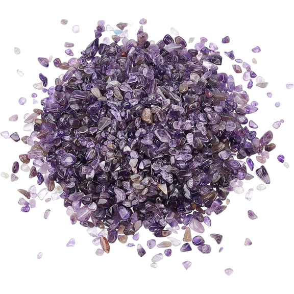 Natural Amethyst Chips Beads 2/3 Pound Polished Tumbled Gemstone Chips Undrilled Crystals