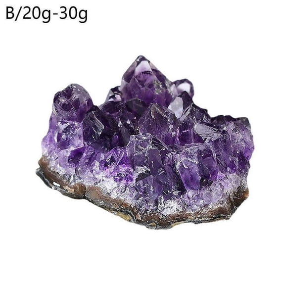 Natural Amethyst Crystal Cluster Specimen, Deep Purple Uruguay Quartz Rough Stone for Healing, Meditation, and Home Office Decor