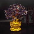 thumbnail image 1 of Natural Amethyst Crystal Money Tree Crystal Quartz Feng Shui Wealth Tree, 1 of 1