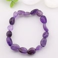 thumbnail image 1 of Natural Amethyst Freeform Gemstone Bracelet - Metal Free, 6-8mm - Purple Healing Crystal | Stone Beads Bracelet | Focus on Heart Chakra | Stunning Gem Patterns Tones | Elevate your style and, 1 of 2
