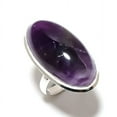thumbnail image 1 of Natural Amethyst Gemstone Handmade 925 Sterling Silver Jewelry Ring Size 10, 1 of 2