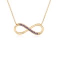 thumbnail image 1 of Natural Amethyst Infinity Pendant Necklaces for Women in 18K Yellow Gold Vermeil, February Birthstone Jewelry Gifts for Her Birthday, Anniversary, Graduation, Christmas, Mothers Day, Valentines, 1 of 7