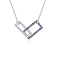 thumbnail image 1 of Natural Amethyst Interlock Pendant Necklaces for Women in Sterling Silver, February Birthstone Jewelry Gifts for Her Birthday, Wedding Anniversary, Graduation, Christmas, Mothers Day, Valentines, 1 of 7