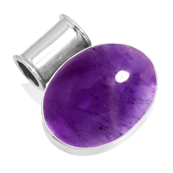 Natural Amethyst Pendant 925 Sterling Silver Handmade Jewelry