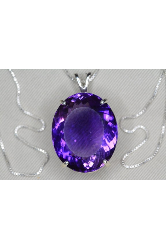 Natural Amethyst Pixel Cut Gemstone Pendant, Fantasy Cut Stone, 925 Sterling Silver, Solitaire Art Deco Pendant, Anniversary Gifts, #Sh737