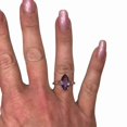 thumbnail image 1 of Natural Amethyst Ring, AAA Amethyst Gemstone Ring, February Birthstone, Designer Ring, Womens Ring, Gold Micron, 925 Sterling Silver, promise Ring, Dainty Minimal Stacking jewelry, Birthday Gift Ring, 1 of 5