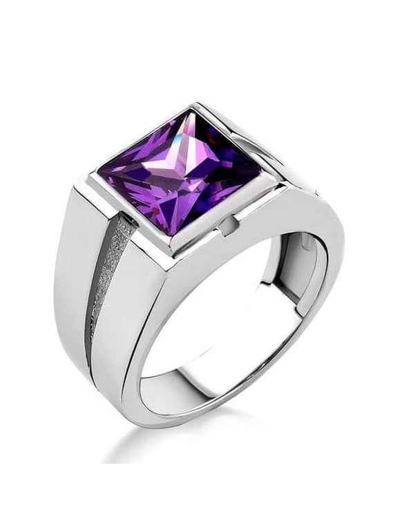 Natural Amethyst Ring Amethyst Ring Men's Ring Personalized Gift 925 Sterling Silver Gift For Men Statement Ring Gift For Her