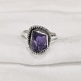 thumbnail image 1 of Natural Amethyst Ring, Rough Amethyst Gemstone Ring, Feb Birthstone, Bohemian Ring, 925 Sterling Silver, Womens Ring, Christmas, Thanksgiving, Handmade, Statement Jewelry, Rough Gemstone Jewelry, 1 of 5