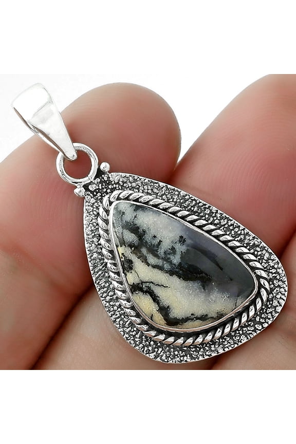 Natural Amethyst Sage Agate - Nevada 925 Sterling Silver Pendant Jewelry P-1181 SDP102554