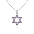 thumbnail image 1 of Natural Amethyst Star of David Pendant Necklaces for Women in Sterling Silver, February Birthstone Jewelry Gifts for Her Birthday, Wedding Anniversary, Graduation, Christmas, Mothers Day, Valentines, 1 of 7
