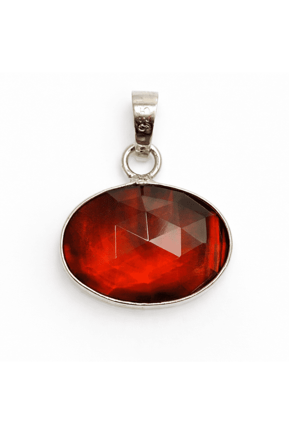 Natural Ammolite 19 Ct CERTIFIED Oval 925 Sterling Silver Gems Pendant For Gift