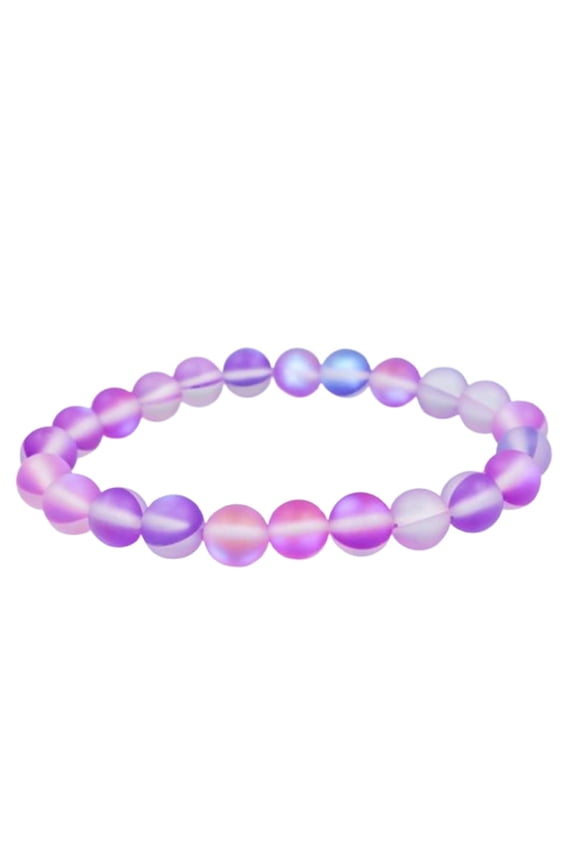 Natural Angel Aura Quartz 8mm Round Shape Smooth Cut Beads Stretchable Bracelet For Men & Women. Unisex Bracelet