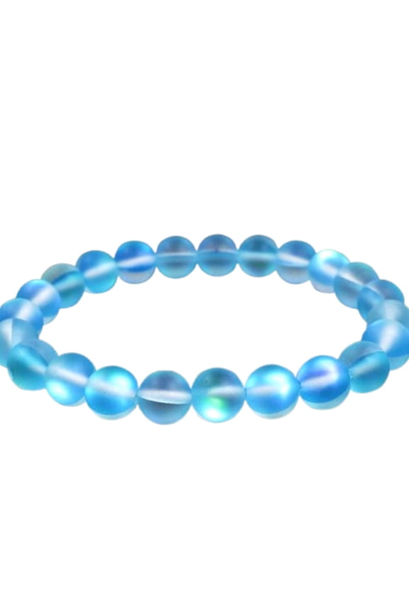 Natural Angel Aura Quartz 8mm Round Shape Smooth Cut Beads Stretchable Bracelet For Men & Women. Unisex Bracelet