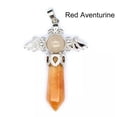 thumbnail image 1 of Natural Angel Wing Crystal Point Hexagonal Column Pendant Bead Stone Healing New, 1 of 5