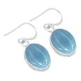 thumbnail image 1 of Natural Angelite Earring 925 Sterling Silver Handmade Jewelry, 1 of 5