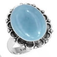 thumbnail image 1 of Natural Angelite Women Jewelry 925 Sterling Silver Ring, 1 of 6