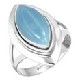 thumbnail image 1 of Natural Angelite Women Jewelry 925 Sterling Silver Ring, 1 of 6