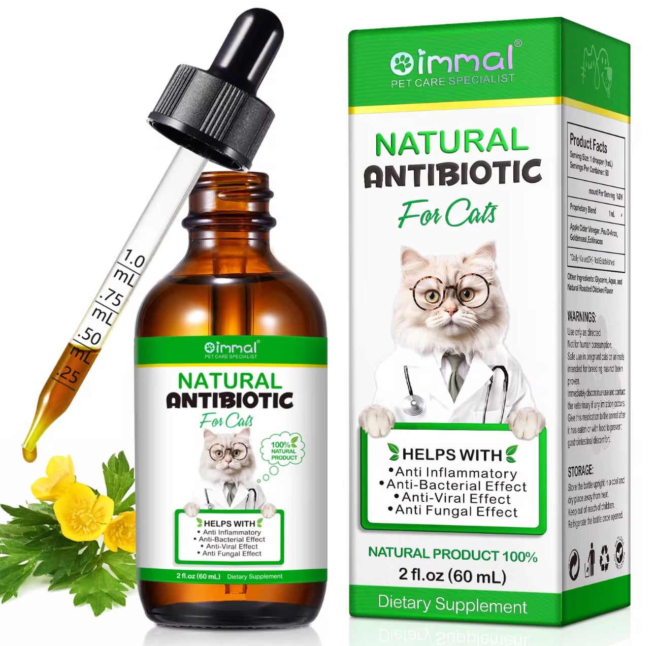 Natural Antibiotic for Cats  Immune & Allergy Relief Multivitamin 60 ML