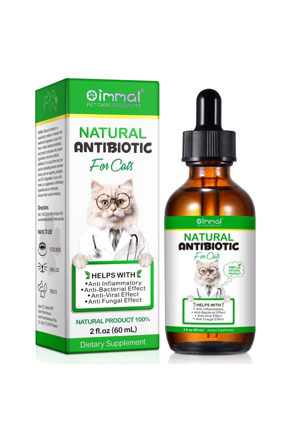 Natural Antibiotics for Cats- Pet Antibiotic - Cat Healing Aid and Skin Repair for Wounds, Sores, and Abrasions, Provides Itch Relief for Irritated Skin