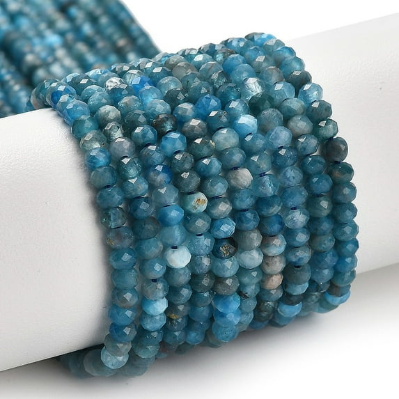Natural Apatite Beads Strands Faceted Rondelle 3x2mm Hole: 0.8mm about 190pcs/strand 15.55''(39.5cm)