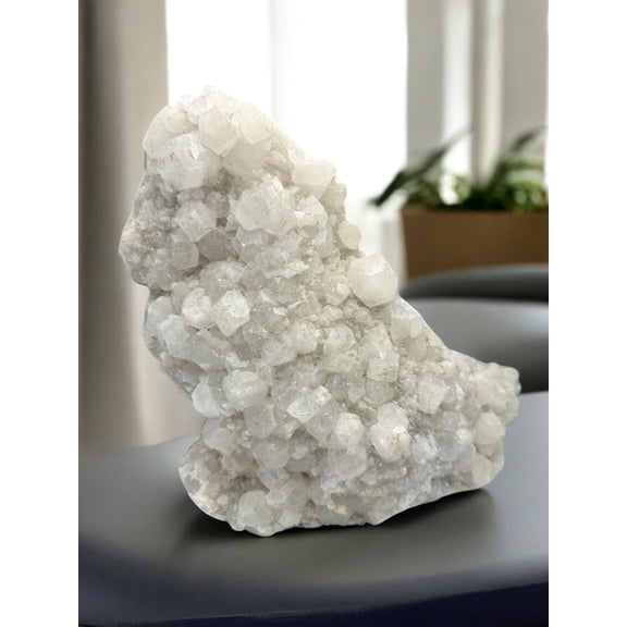 Natural Apophyllite on Chalcedony Cluster