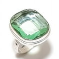 thumbnail image 1 of Natural Aqua Apatite Gemstone Handmade 925 Sterling Silver Gift Ring Size 9, 1 of 2