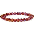 thumbnail image 1 of Natural Aqua Aura Red Agate Gemstone 6mm Round Beads Stretch Bracelet 7" Unisex, 1 of 3