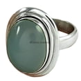 thumbnail image 1 of Natural Aqua Chalcedony Gemstone Ring, Real 925k Sterling Silver Ring, Special Design Jewelry, Exclusive Ring, Statement Ring, Signet Ring, Solitaire Ring, Gift For Girlfriend (Aqua Chalcedony, 3.5), 1 of 3
