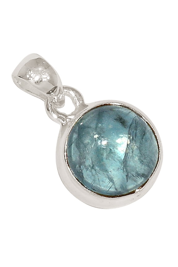 Natural Aqua Kyanite 925 Sterling Silver Pendant Jewelry ALLP-28101