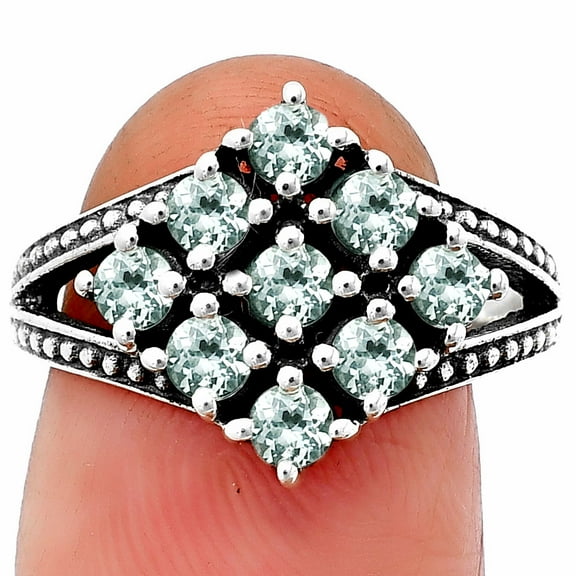 Natural Aquamarine - Brazil 925 Sterling Silver Ring s.5 Jewelry DGR1106_A_5 R-1018