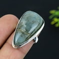 thumbnail image 1 of Natural Aquamarine Gemstone Handmade 925 Sterling Silver Ring Size 6.5, 1 of 2