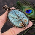 thumbnail image 1 of Natural Aquamarine Gemstone Handmade Copper Wire Wrap Gift Pendant 3.35, 1 of 4