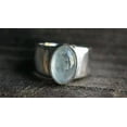 thumbnail image 1 of Natural Aquamarine Gemstone Ring, 925 Sterling Silver Ring, Oval Shape Gemstone, Wide Band Ring, Silver Band Ring, Minimalist Silver Ring***, 1 of 4