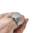 thumbnail image 1 of Natural Aquamarine Mens Ring, March Aquamarine Ring, Aquamarine Ring, Silver Jewelry, 925 Silver Ring, Gift, Heavy Mens Ring, Arabic Design, Ottoman Style Ring, Christmas, Turkey Mens Signet Ring, 1 of 8