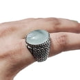 thumbnail image 1 of Natural Aquamarine Mens Ring, March Aquamarine Ring, Aquamarine Ring, Silver Jewelry, 925 Silver Ring, Gift, Heavy Mens Ring, Arabic Design, Ottoman Style Ring, Christmas, Turkey Mens Signet Ring, 1 of 7