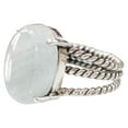 thumbnail image 1 of Natural Aquamarine Ring, Aquamarine Gemstone Ring, March Birthstone, 3 Twisted Band, 925 Sterling Silver, Womens Ring, Christmas, Thanksgiving, Handmade, Statement Jewelry, Natural Gemstone Ring, 1 of 7