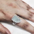 thumbnail image 1 of Natural Aquamarine Ring, Rough Aquamarine Gemstone Ring, March Birthstone, Doted Band, 925 Sterling Silver, Womens Ring, Christmas, Thanksgiving, Handmade, Statement Jewelry, Raw Gemstone Jewelry, 1 of 6