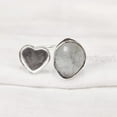 thumbnail image 1 of Natural Aquamarine Ring, Rough Aquamarine Gemstone Ring, March Birthstone, Heart Stone, 925 Sterling Silver, Womens Ring, Christmas, Adjustable Ring, Handmade, Statement Jewelry, Raw Gemstone Jewelry, 1 of 5