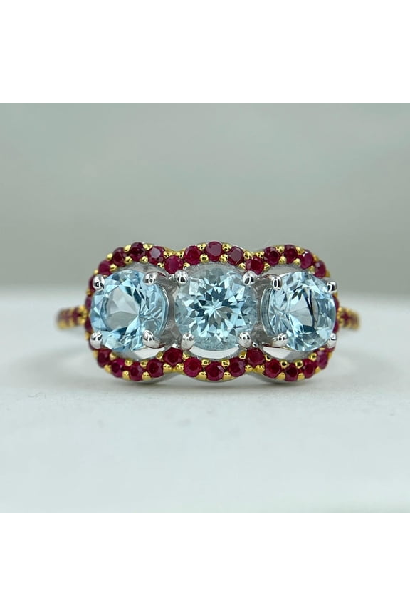 Natural Aquamarine Ring, Stone Ring, March Birthstone Ring, High quality Aquamarine Jewelry, Ocean Inspired Jewelry