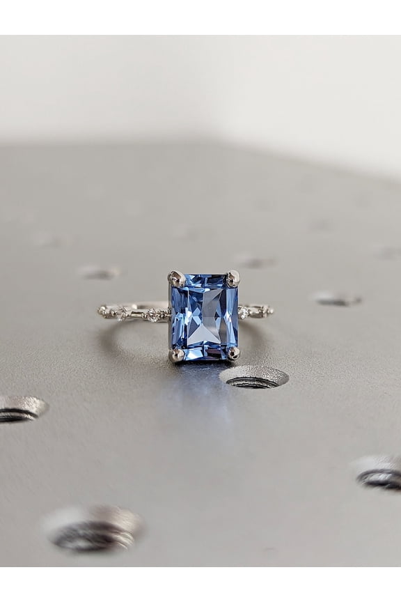 Natural Aquamarine Ring, Stone Ring, March Birthstone Ring, High quality Aquamarine Jewelry, Ocean Inspired Jewelry